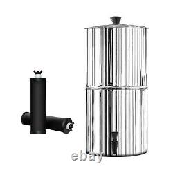 Stainless Steel Gravity Water Filter System Water Filtration Bucket Outdoor
