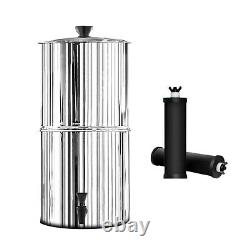 Stainless Steel Gravity Water Filter System Water Filtration Bucket Outdoor