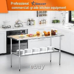 Stainless Steel Kitchen Restaurant Work Food Prep Table 60 x 24 Commercial New