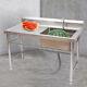 Stainless Steel Kitchen Stand Sink Square Laundry Domestic Commercial Catering