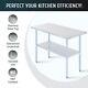 Stainless Steel Kitchen Table W Adjustable Shelf 48x24 Nsf Commercial Prep Table