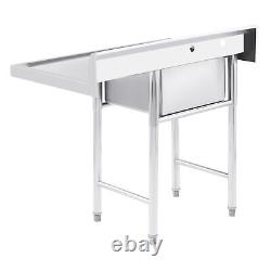 Stainless Steel Kitchen Workbench with 18x16 in Sink for Commercial & Home