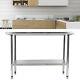 Stainless Steel Kitchen Worktable Shelves Commercial Work Bench Table Us