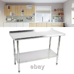 Stainless Steel Kitchen Worktable shelves Commercial Work Bench Table US