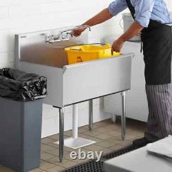 Stainless Steel One Compartment Commercial Utility Sink 36 x 21 x 14 Bowl
