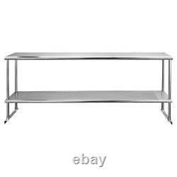 Stainless Steel Overshelf for Prep & Work Table 12â X 72â NSF Commercial
