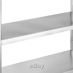 Stainless Steel Shelving Units Storage Shelf 4 Tier Kitchen Commercial Storage