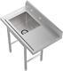 Stainless Steel Sink, 1 Compartment Commercial Restaurant Sinks With Drainboard