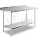 Stainless Steel Table 24 X 60 Nsf Commercial Work Food Table With Backsplash
