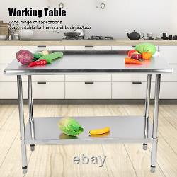 Stainless Steel Table, Heavy Duty Commercial Kitchen Work Table Stainless US