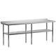 Stainless Steel Table With Undershelf, Commercial Kitchen Prep Table For Home Work