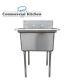 Stainless Steel Utility Sink For Commercial Kitchen -23.5 Wide Free Shipping