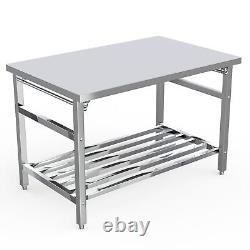 Stainless Steel Work Table 48 x 24 NSF Commercial Kitchen Work Food Prep Table