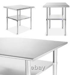 Stainless Steel Work Table NSF Commercial Kitchen Prep Table New and Durable