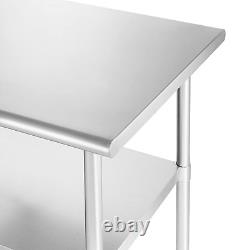 Stainless Steel Work Table NSF Commercial Kitchen Prep Table New and Durable