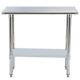 Stainless Steel Work Table With Undershelf 36 X 18 Inch Commercial Kitchen Wo