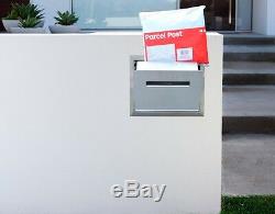 Stainless steel letterbox secure drop box parcel large mailbox brick insert