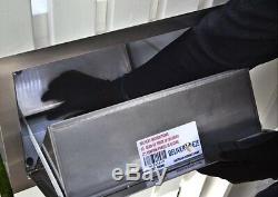 Stainless steel letterbox secure parcel delivery mailbox large fence locking