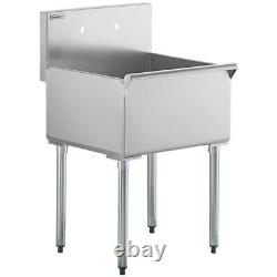 Steelton 24 16-Gauge Stainless Steel One Compartment Commercial Utility Sink