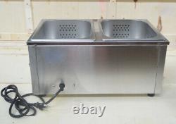 TECHTONGDA 110V Commercial Hot Dog Steamer & Bun Warmer Stainless Steel
