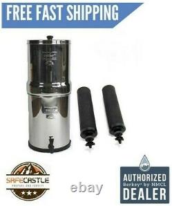 Travel Berkey Water Filter System with 2 Black Filters FREE Shipping