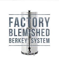 Travel Berkey Water Filter with 2 Black Berkey Purifiers Factory Blemished NEW
