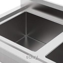 Two 2 Compartment Stainless Steel Commercial Bar Kitchen Sink Restaurant