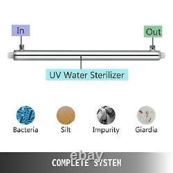 Ultraviolet Light Water Purifier Whole House Sterilizer 12 GPM 55W Extra Bulbs
