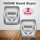 Upgraded Automatic Sensor Stainless Steel Commercial Hand Dryer 1800w 2pcs