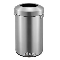 Urban Commercial Stainless Steel 90Liter/23.7 Gallon round Open Top Trash Can