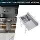 Utility Sink With Drainboard Commercial Stainless Steel Table With 18x16 In Sink