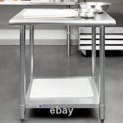 VARIATIONS Stainless Steel Commercial Restaurant Work Prep Table with Undershelf
