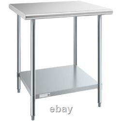 VARIATIONS Stainless Steel Commercial Restaurant Work Prep Table with Undershelf