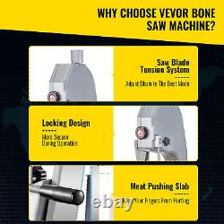 VEVOR 1500W Commercial Meat Bone Saw Machine Electric Bone Cutting Band Cutter