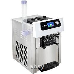 VEVOR 18-28L/H Commercial Soft Serve Ice Cream Maker 3 Flavors Ice Cream Machine