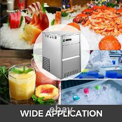 VEVOR 44LBS/24H Snowflake Ice Maker Machine Stainless Steel Commercial Ice Maker
