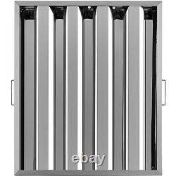VEVOR Box of 6 Hood Filter/Grease Baffle 20 X 25 Stainless Steel Commercial