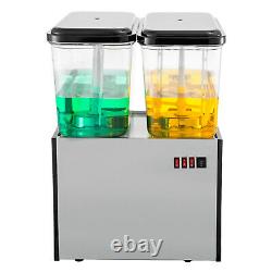 VEVOR Commercial Cold Beverage Juice Dispenser Frozen Ice Drink 9.5 Gal 2 Tanks