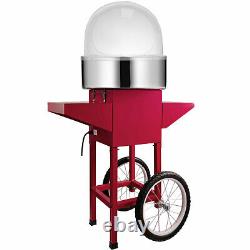 VEVOR Commercial Cotton Candy Machine Floss Maker With Cart Cover (Red)