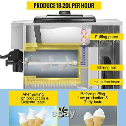 VEVOR Commercial Countertop Frozen Soft Serve Ice Cream Maker 4.7-5.3 Gal/H LCD