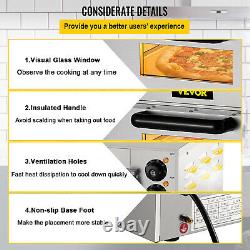 VEVOR Electric 1300W Pizza Oven Double Deck Commercial Stainless Steel Bake