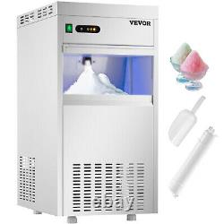 VEVOR Snowflake Ice Maker 132LBS Commercial Ice Maker Machine Stainless Steel