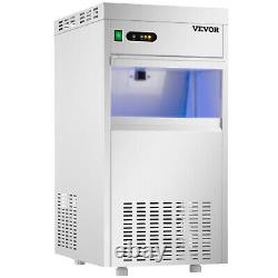 VEVOR Snowflake Ice Maker 132LBS Commercial Ice Maker Machine Stainless Steel