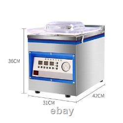 Vacuum Sealer 360W Commercial Food Chamber Semi-vacuum Sealing Packing Machine