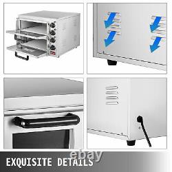 Vevor Commercial Pizza Oven Double Deck Toaster Electric 3000W Bake Broiler