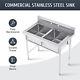 Wilprep 2-compartment Commercial Stainless Steel Prep Sink Prep Sink Utility