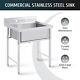 Wilprep Commercial Utility & Prep Sink Stainless Steel 1-compartment Backsplash