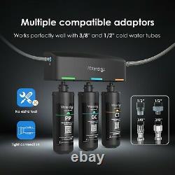 Waterdrop TSA 3-stage Under Sink Water Filter, Direct Connect to Home Faucet
