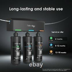 Waterdrop TSB 3-Stage High Capacity Under Sink Water Filter, with Dedicated Fauc