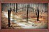 Wrought Iron Style Steel / Iron Driveway Gates Home Commercial Yard Security